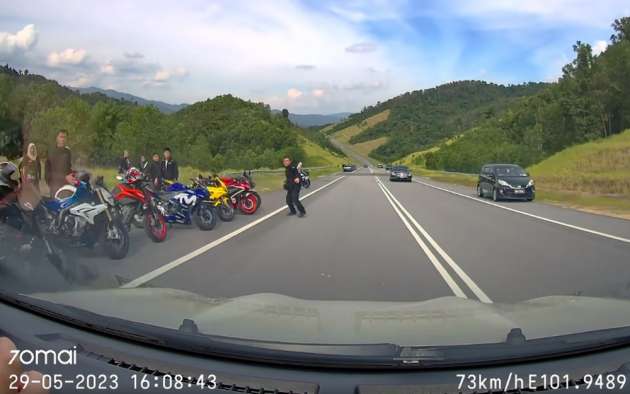 Police investigating rude biker on Temiang-Pantai road