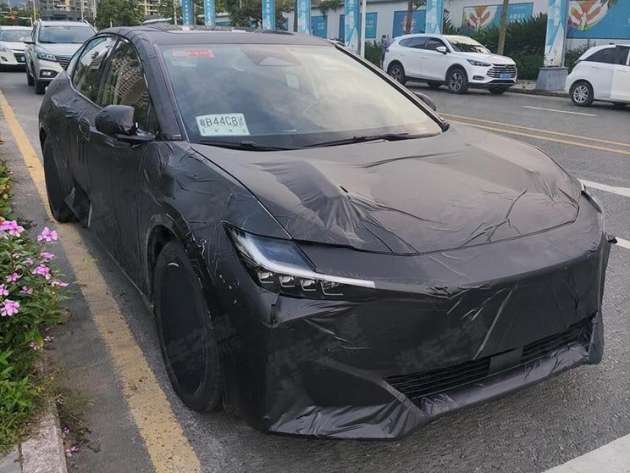 Toyota bZ5 electric sedan spied, based on bZ SDN