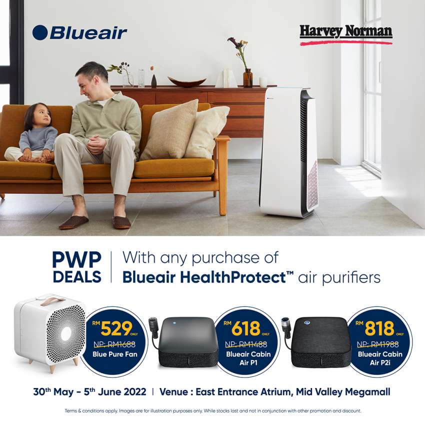 AD: Buy a Blueair air purifier from May 30 until June 5 – get a free filter, and win up to RM58,888 in prizes! 1460439