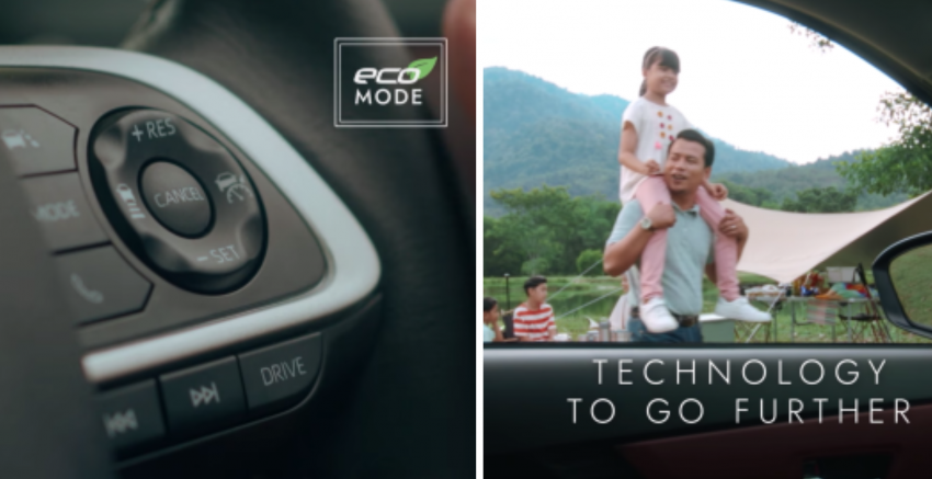 2022 Perodua Alza video teaser – Drive Mode button on steering, two-tone black with red interior shown 1474126