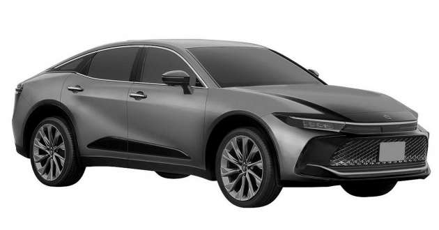 2023 Toyota Crown – fastback crossover shown in patent filing; 2.5L, 2.4L turbo hybrids, July 15 debut?