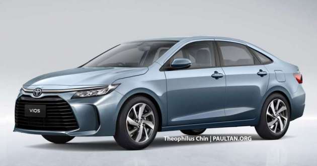 Toyota Vios 2023 dibayangkan oleh Theophilus Chin — rekaan dari Corolla untuk model generasi baru