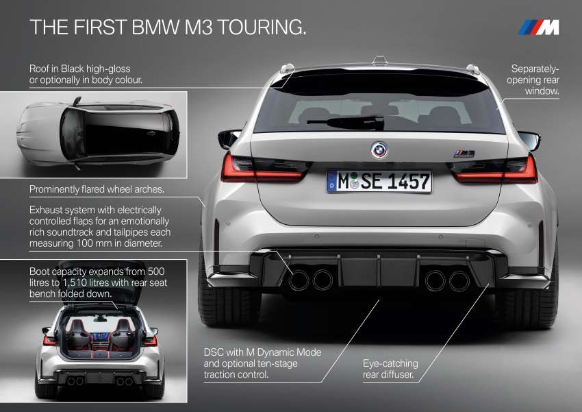2022 BMW M3 Touring – G81 is first ever M3 wagon with 510 PS, 610 Nm, AWD; 0-100 km/h in 3.6 seconds 1472436