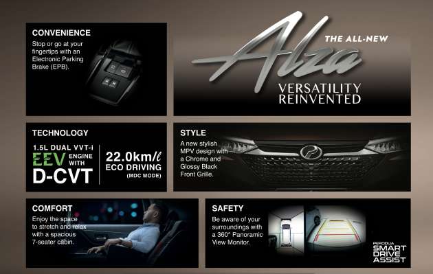 2022 Perodua Alza now open for booking – 1.5L D-CVT, 22 km/l, EPB with brake hold, 360 cam, RM62k-RM75k