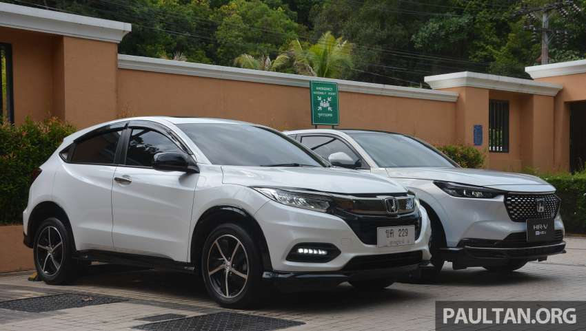 Honda HR-V 2022 vs 2021 – new RV compared to old RU generation, side-by-side gallery of both SUVs 1467650