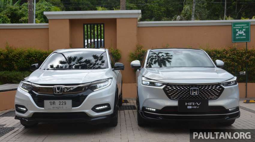 Honda HR-V 2022 vs 2021 – new RV compared to old RU generation, side-by-side gallery of both SUVs 1467652