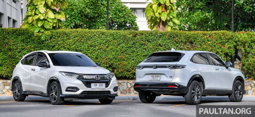 Honda HR-V 2022 vs 2021 – new RV compared to old RU generation, side-by-side gallery of both SUVs 1467657