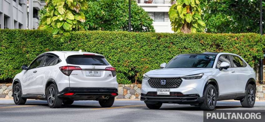 Honda HR-V 2022 vs 2021 – new RV compared to old RU generation, side-by-side gallery of both SUVs 1467658