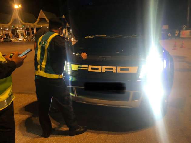 JPJ Penang cracks down on cars with illegal HID lights