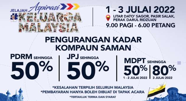 50% discount for <em>saman</em> at Keluarga Malaysia event