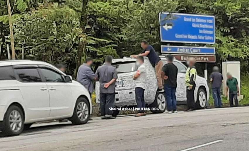 2023 Proton X90 spotted being benchmarked against Mazda CX-8 and Kia Carnival up Genting Highlands Image #1473518