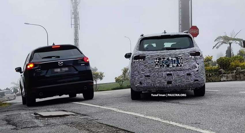 2023 Proton X90 spotted being benchmarked against Mazda CX-8 and Kia Carnival up Genting Highlands Image #1473517