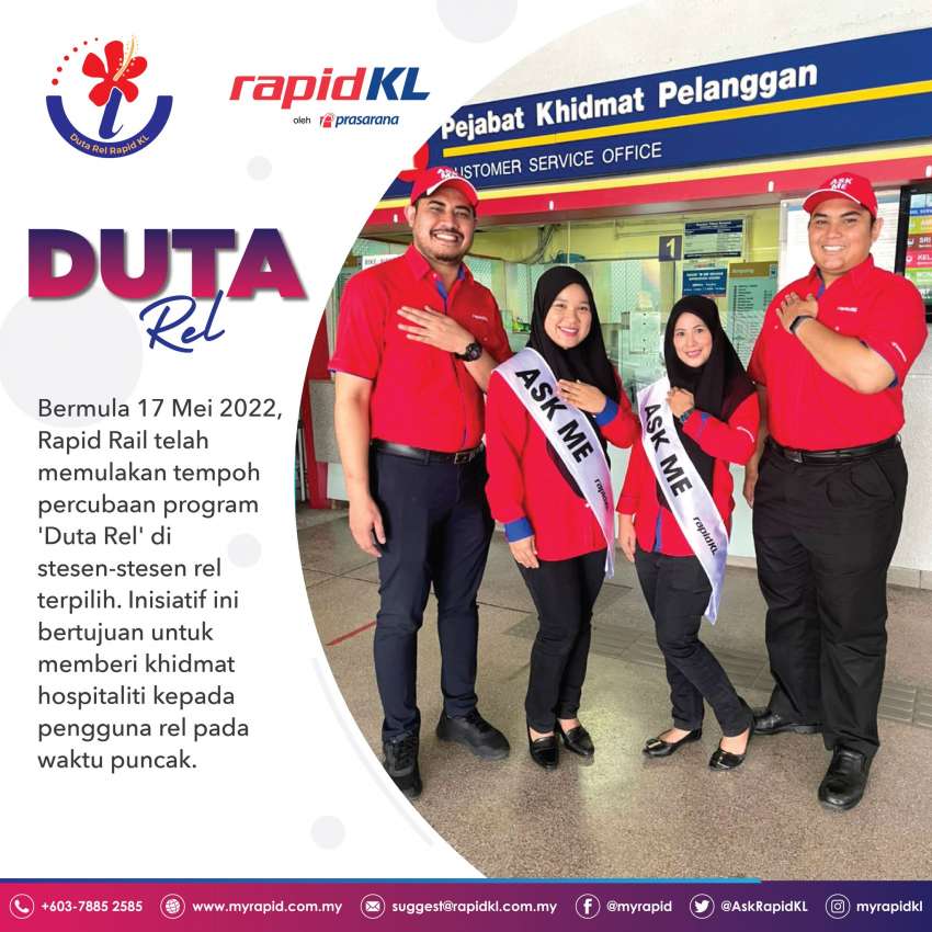 Rapid KL’s ‘Duta Rel’ rail ambassadors now at 19 train stations to share updates, note down complaints Image #1473325