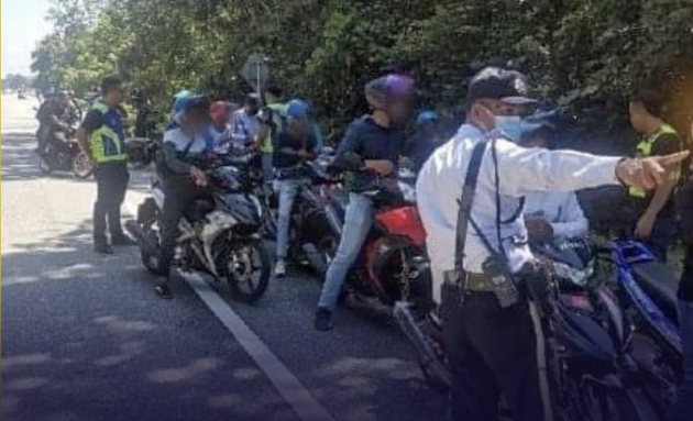 312 motosikal sedang berkonvoi disaman atas pelbagai kesalahan di Tanjung Malim semalam