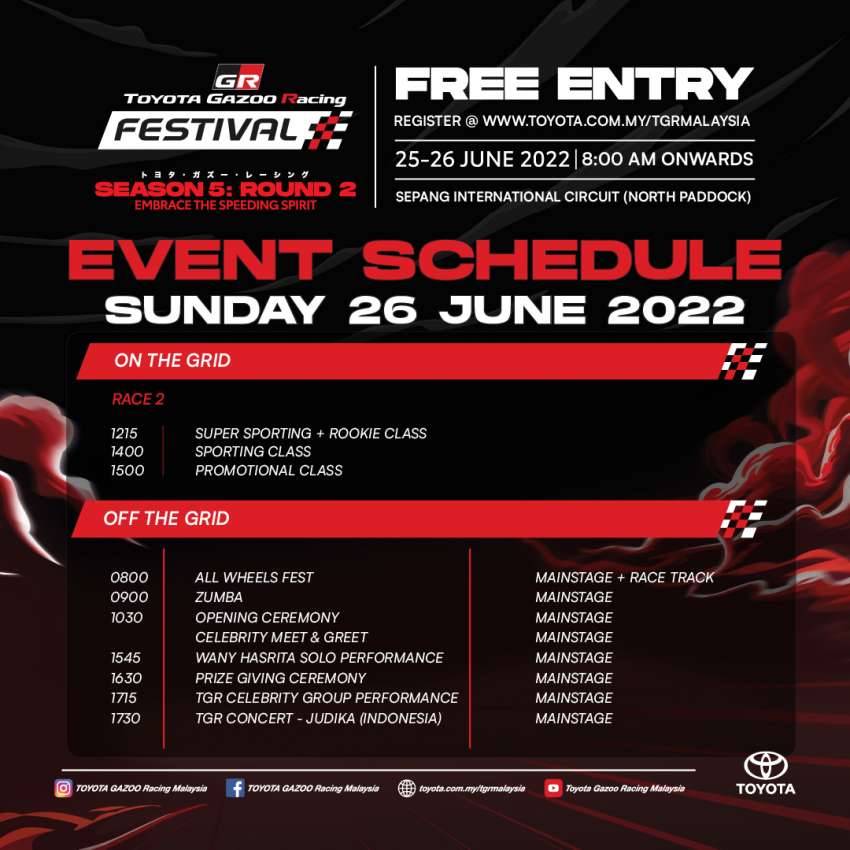 Toyota Gazoo Racing Festival Season 5 returns to Sepang fr June 25-26, attendance re-opened to public 1467351