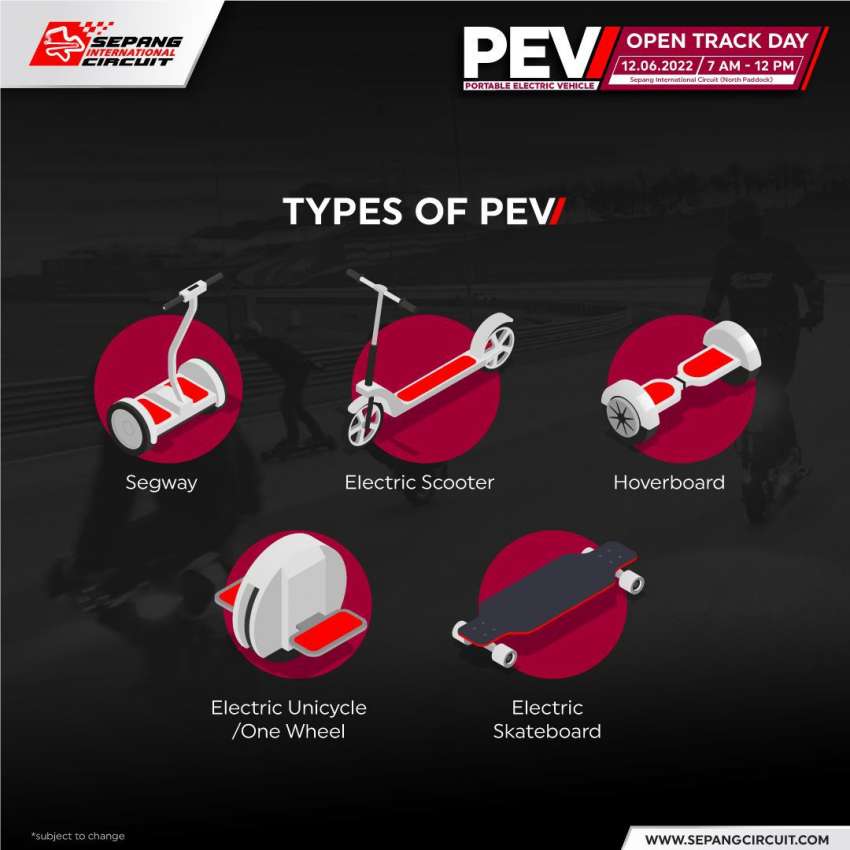 Portable EV track day at Sepang International Circuit, June 12 – for e-scooters, hoverboards, Segways 1467705