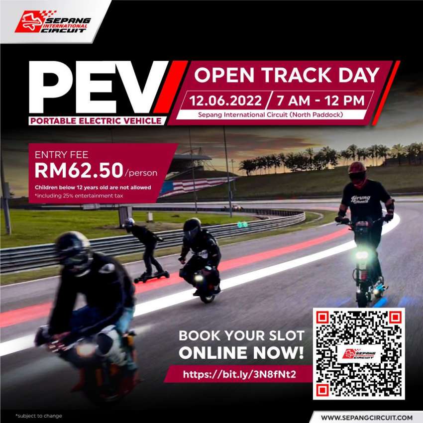 Portable EV track day at Sepang International Circuit, June 12 – for e-scooters, hoverboards, Segways 1467704