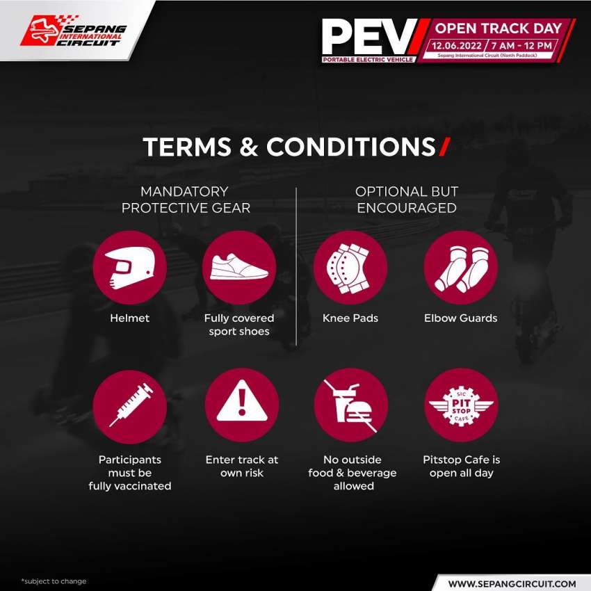 Portable EV track day at Sepang International Circuit, June 12 – for e-scooters, hoverboards, Segways 1467702
