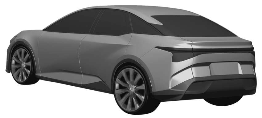 Toyota bZ5 EV sedan design revealed in bZ SDN patent 1471909