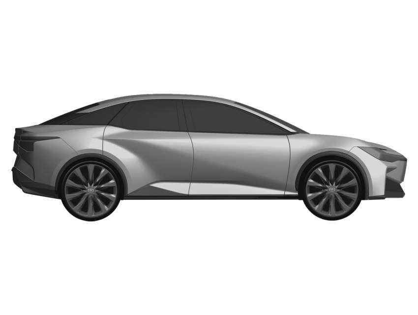 Toyota bZ5 EV sedan design revealed in bZ SDN patent 1471913