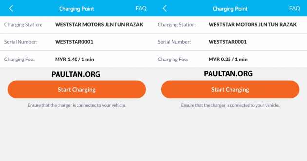 Weststar DCFC on Jalan Tun Razak now on ChargEV – 60 kW DC fast charger listed at RM1.40 per minute