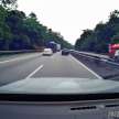 Slow car cuts into right lane on highway, causes accident – check mirrors, keep your distance, people