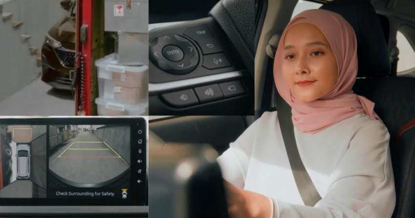 2022 Perodua Alza video teaser – 360 panoramic view monitor shown, activated from steering button 1474622