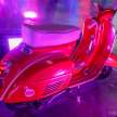 Two electric Vespa scoots for lucky draw prizes at 2022 Art of Speed Kustom and Kulture show, Serdang