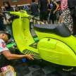 Two electric Vespa scoots for lucky draw prizes at 2022 Art of Speed Kustom and Kulture show, Serdang