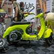 Two electric Vespa scoots for lucky draw prizes at 2022 Art of Speed Kustom and Kulture show, Serdang