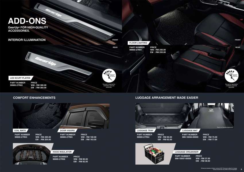 2022 Perodua Alza GearUp accessories in detail – Prime bodykit at RM2,500, leather seat covers RM1,000 1486257