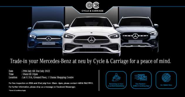 Trade in your used Mercedes-Benz with total peace of mind at neu by Cycle & Carriage this weekend [AD]