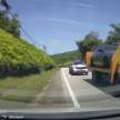 VIDEO: Police escorting luxury cars on trucks caught on camera overtaking dangerously on a double line