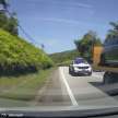 VIDEO: Police escorting luxury cars on trucks caught on camera overtaking dangerously on a double line