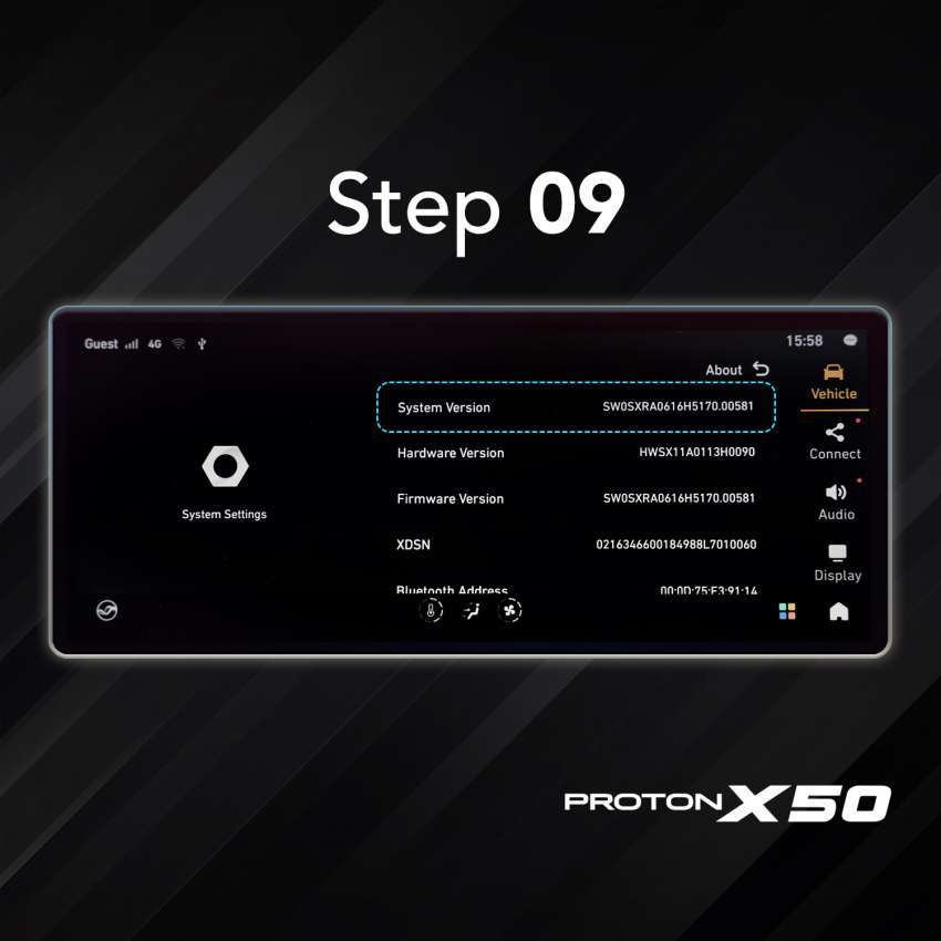 Proton X50 — Panduan kemasikini ATLAS OS sendiri 1489370