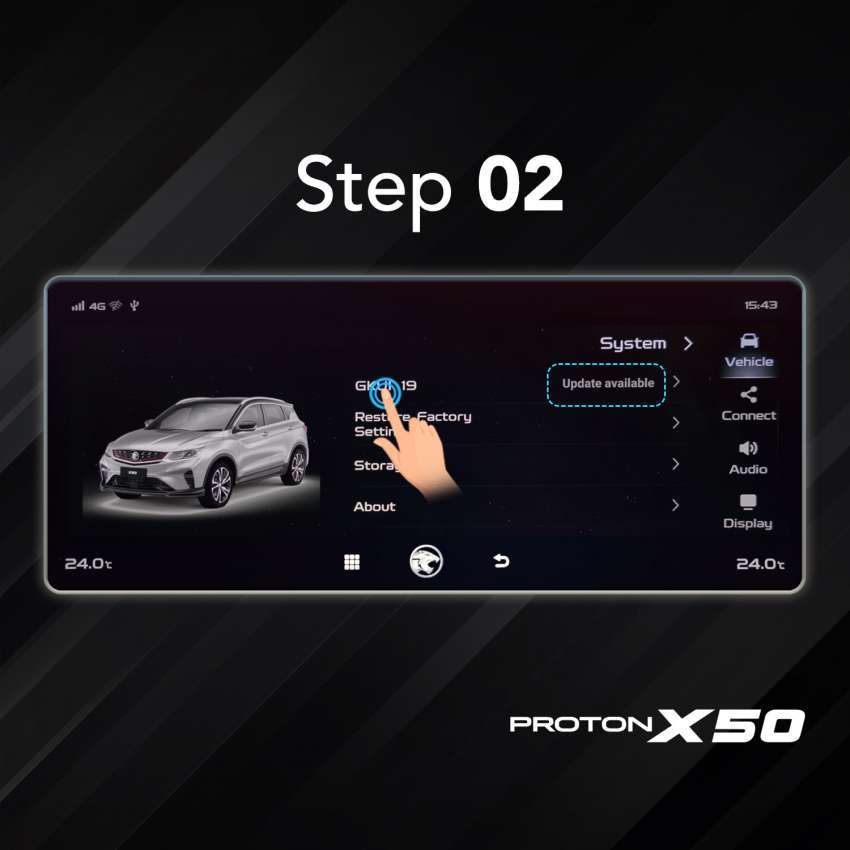 Proton X50 — Panduan kemasikini ATLAS OS sendiri 1489363