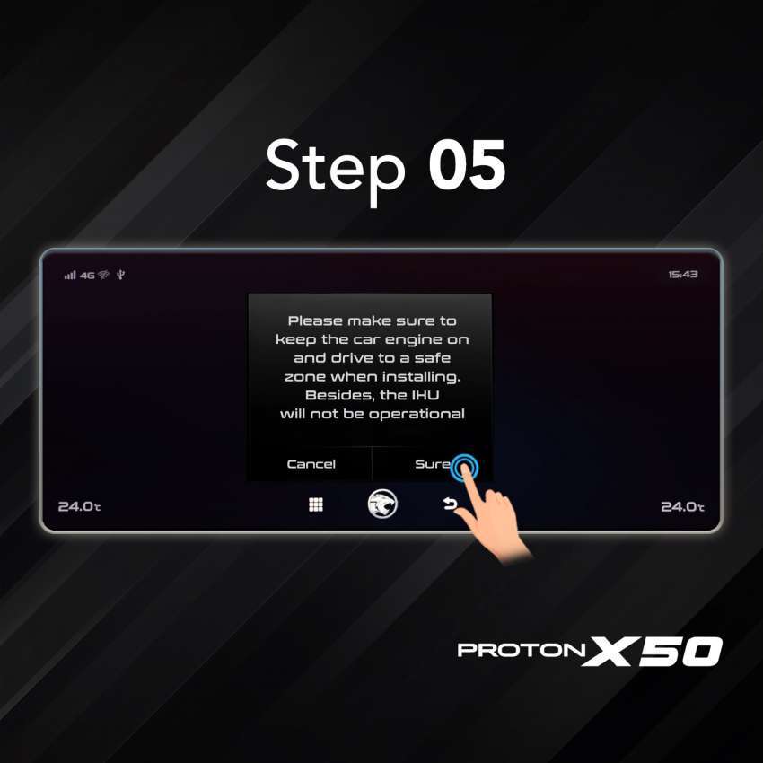 Proton X50 — Panduan kemasikini ATLAS OS sendiri 1489366