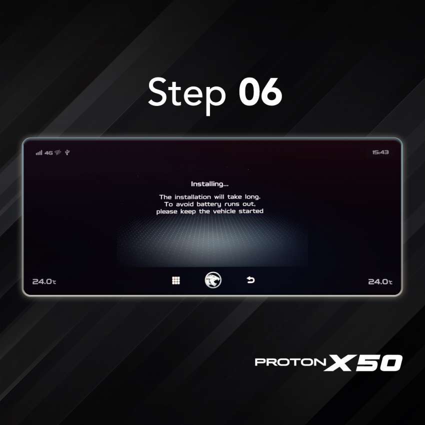 Proton X50 — Panduan kemasikini ATLAS OS sendiri 1489367