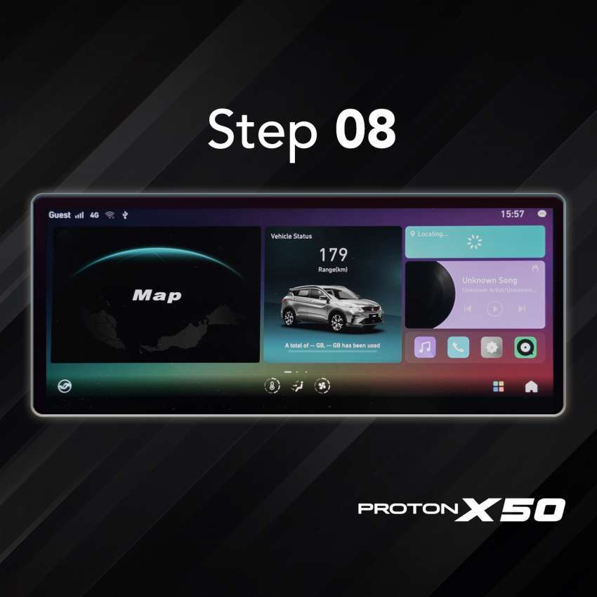 Proton X50 — Panduan kemasikini ATLAS OS sendiri 1489369