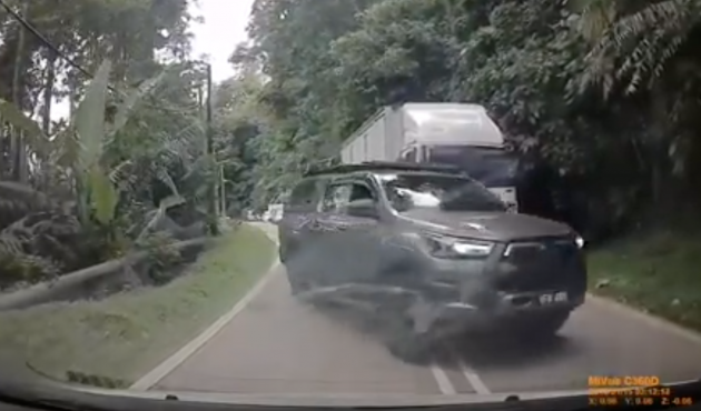 Bentong police investigating viral video of Hilux dangerous overtaking at Janda Baik, will call up driver