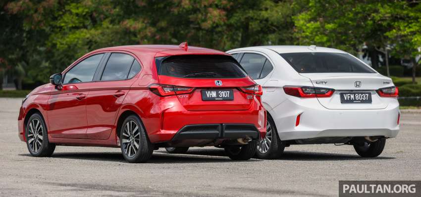 GALLERY: 2022 Honda City 1.5 V petrol sedan vs City Hatchback 1.5 RS e:HEV hybrid; RM91k – RM110k 1492827