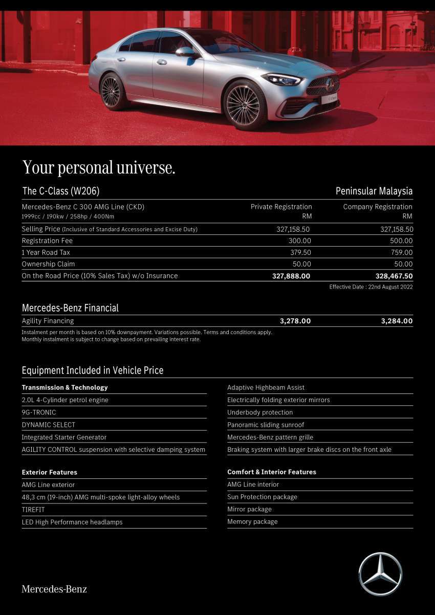 Mercedes-Benz C-Class 2022 CKD di M’sia — murah hingga RM17k berbanding CBU; harga dari RM288k 1503716