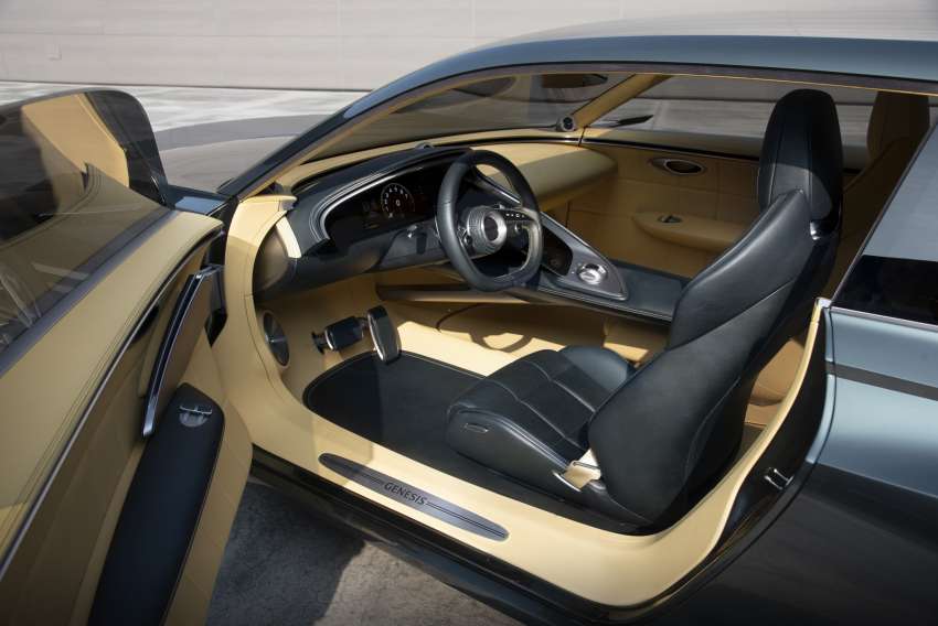 Genesis X Speedium Coupe concept interior revealed – curved OLED display, leather from used car seats! 1504562