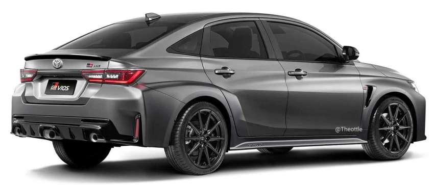 2023 Toyota Vios GR rendered with more aggressive styling, wider rear arches and GR Yaris wheels! 1497634