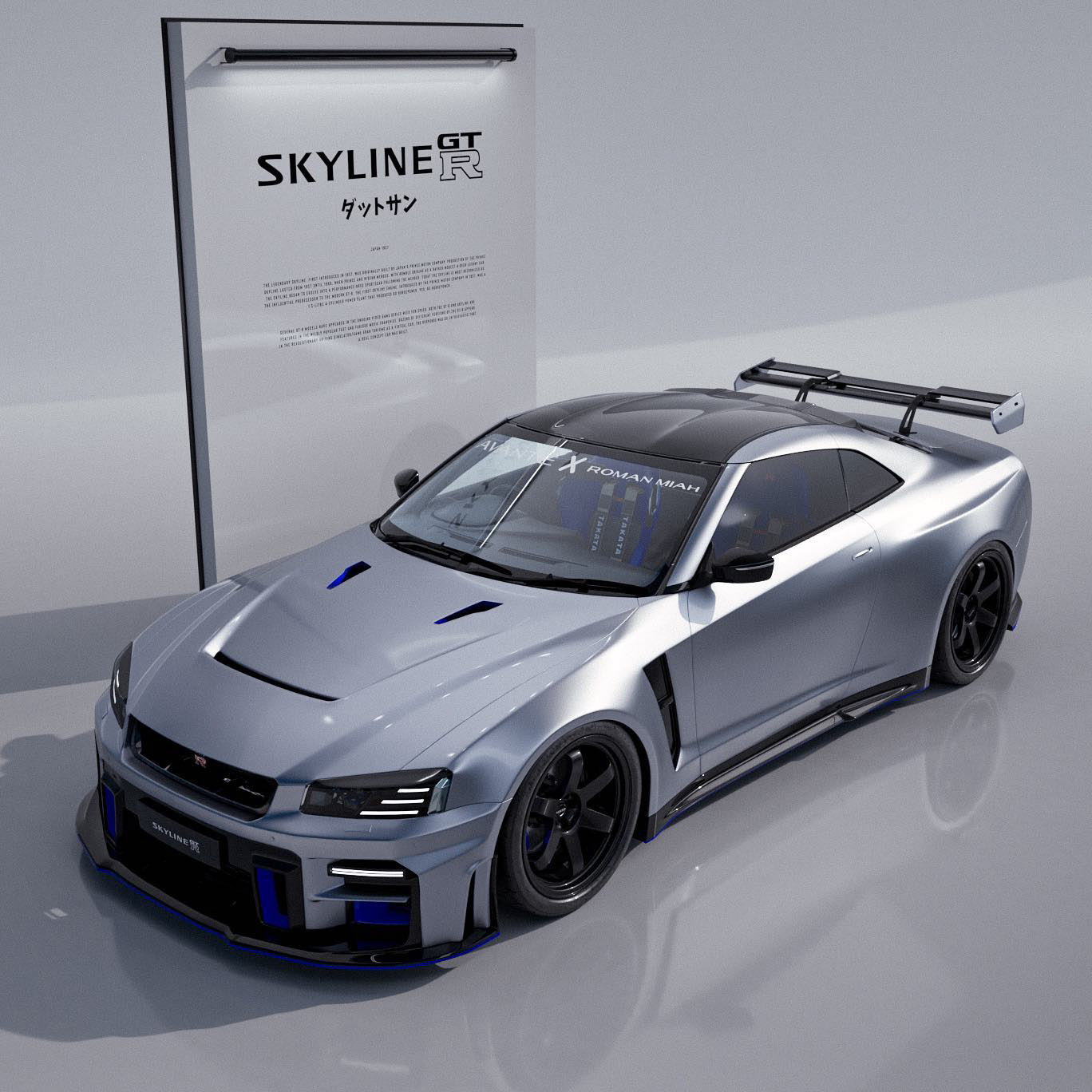 2023 Nissan Skyline R36 GTR 🔥 designed by Roman Miah 👌 #nissan #skyl