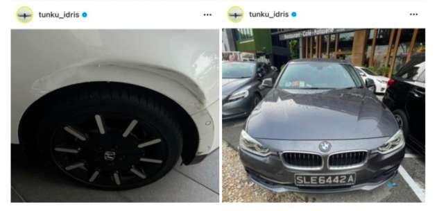 Singaporean BMW hits TTJ Tunku Idris’ Honda e, continues to park nearby and casually walks away