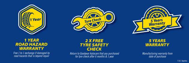 Goodyear Malaysia launches improved Worry Free Assurance programme – 1-year road hazard warranty
