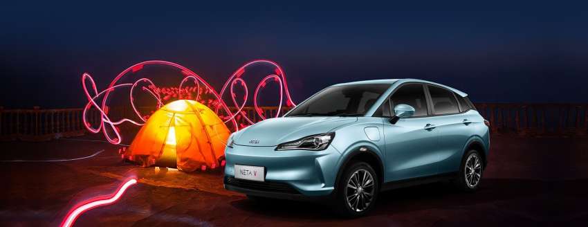 NETA V EV launched in Thailand – 38.5 kWh, 384 km range, initial CBU China before CKD by PTT, RM68k 1504983