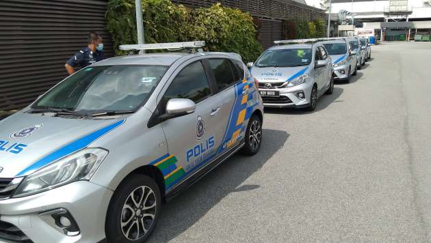 Perodua Myvi police cars – not pursuit vehicles, but part of PDRM CSR programme for selected districts