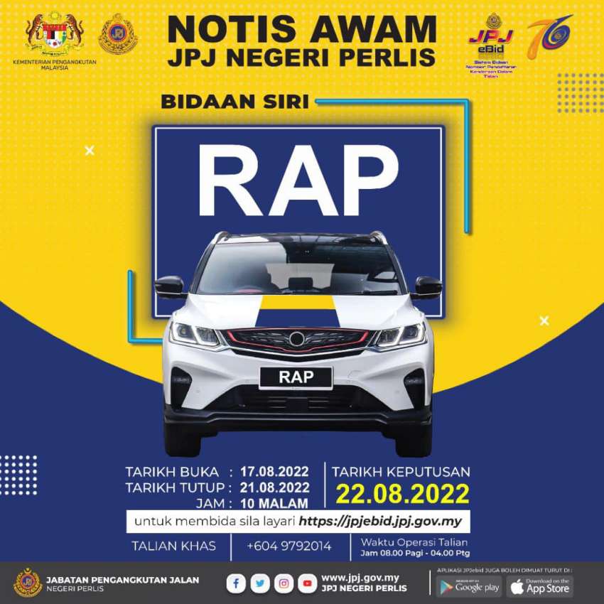 JPJ eBid: RAP dan MDQ bakal dibuka bidaan 1494150